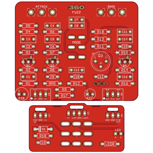 360 Fuzz printed circuit board