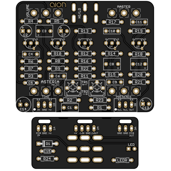 Asteria Mk. III Preamp Drive printed circuit board