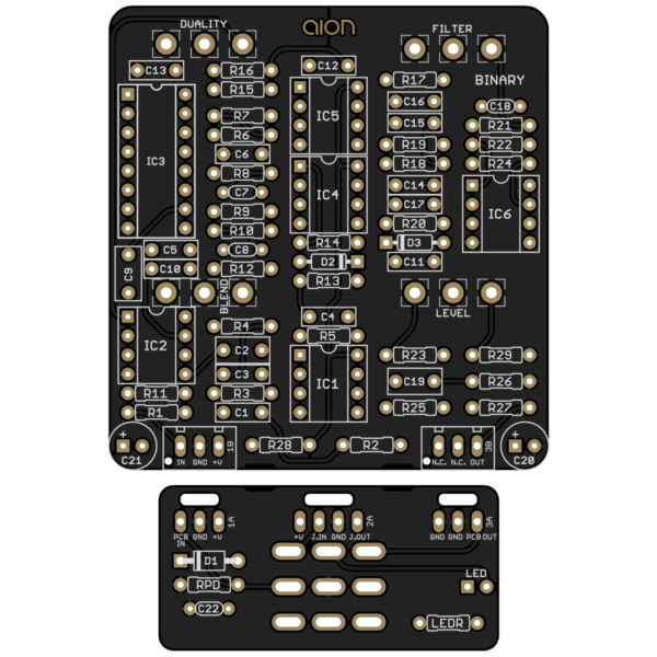 Binary Dual Fuzz printed circuit board