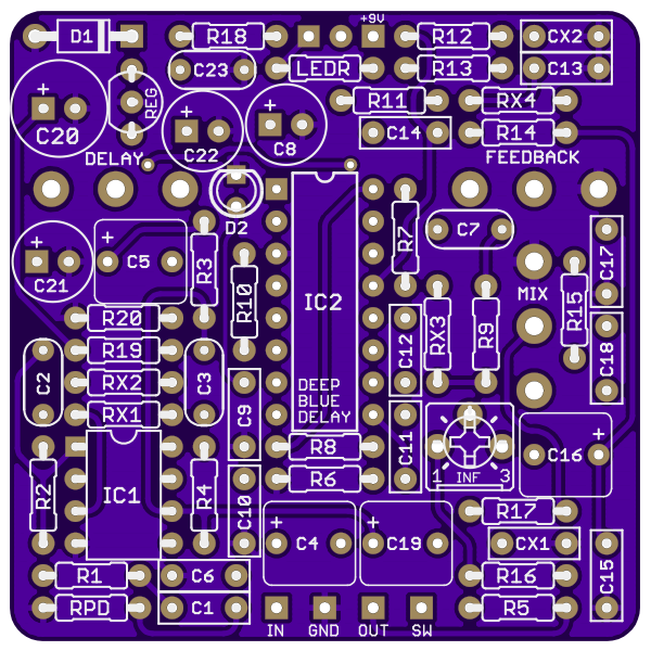 Vector Delay (Deep Blue Delay replica) PCB