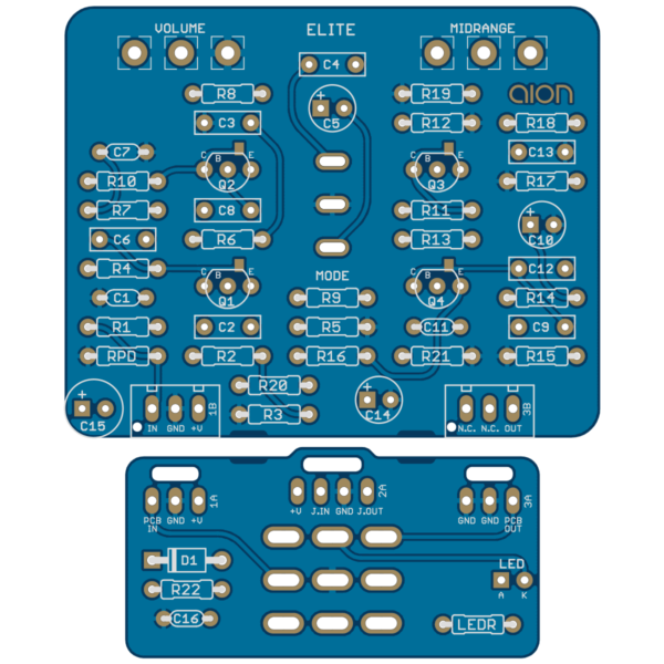 Elite Boost/Preamp printed circuit board