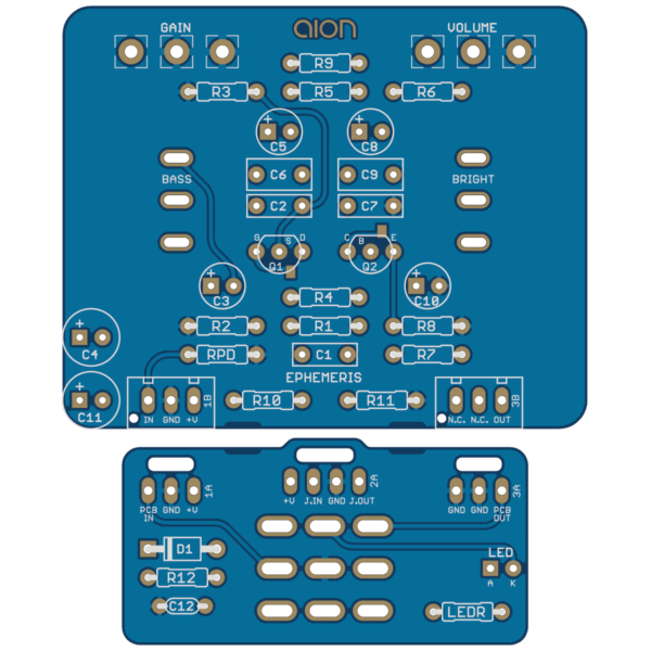 Ephemeris JFET Booster printed circuit board