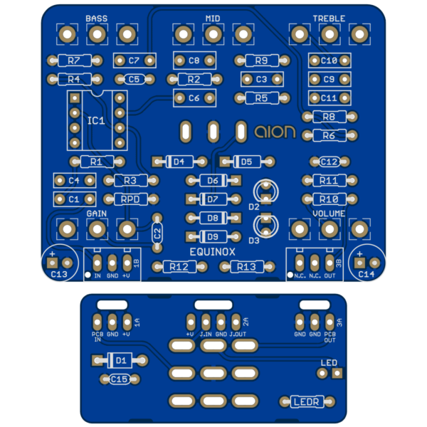 Equinox Amp Overdrive printed circuit board