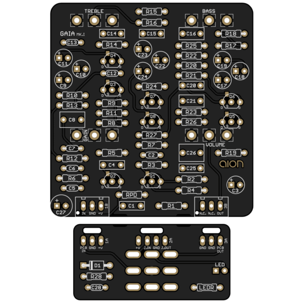 Gaia Mk. I Preamp Drive printed circuit board