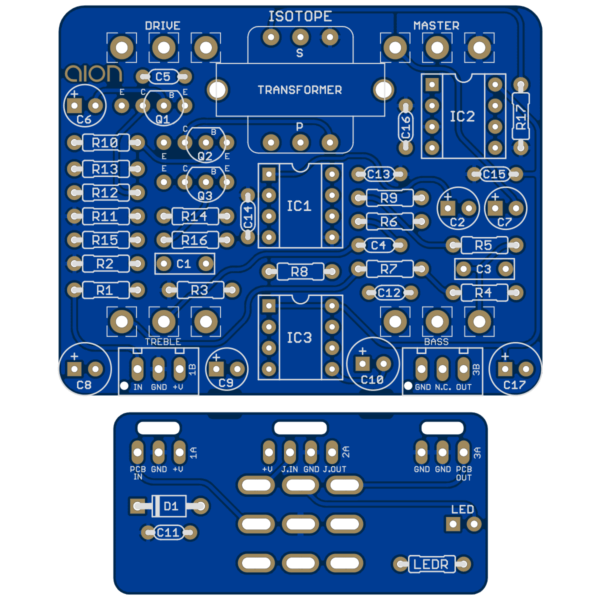 Isotope Amp Overdrive printed circuit board
