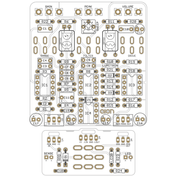Lumitron Resonant Filter printed circuit board