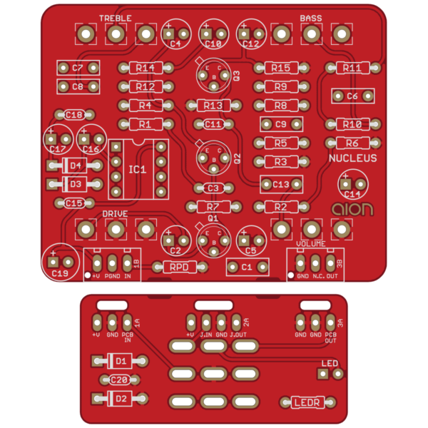 Nucleus Vintage Boost printed circuit board