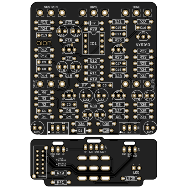 Nysiad Silicon Fuzz PCB / Cornish NG-3