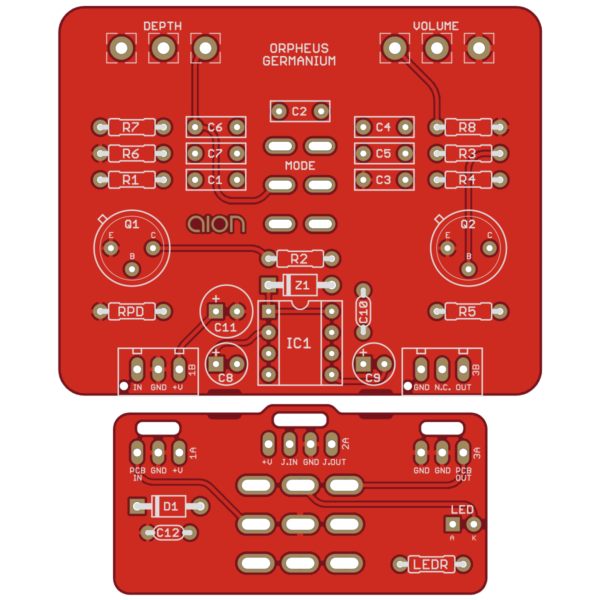 Orpheus Germanium Fuzz printed circuit board