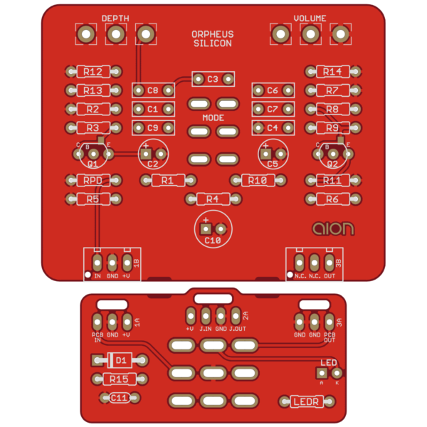 Orpheus Silicon Fuzz printed circuit board