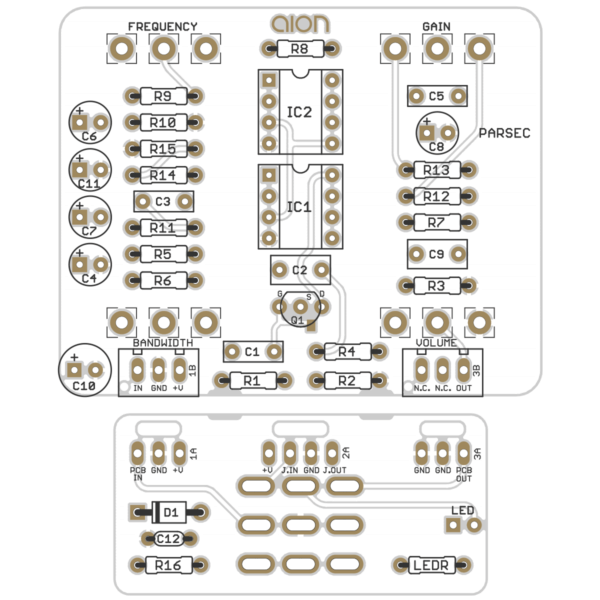 Parsec Harmonic Enhancer printed circuit board