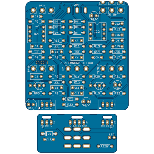 Perelandra Deluxe Boost / Overdrive printed circuit board