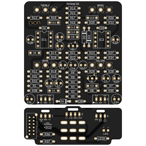 Perseid Bass Drive printed circuit board