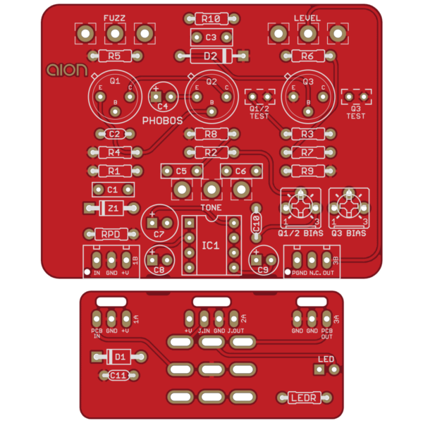 Phobos Germanium Fuzz printed circuit board