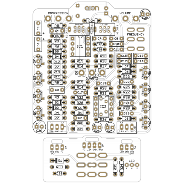 Quartz Optical Compressor printed circuit board