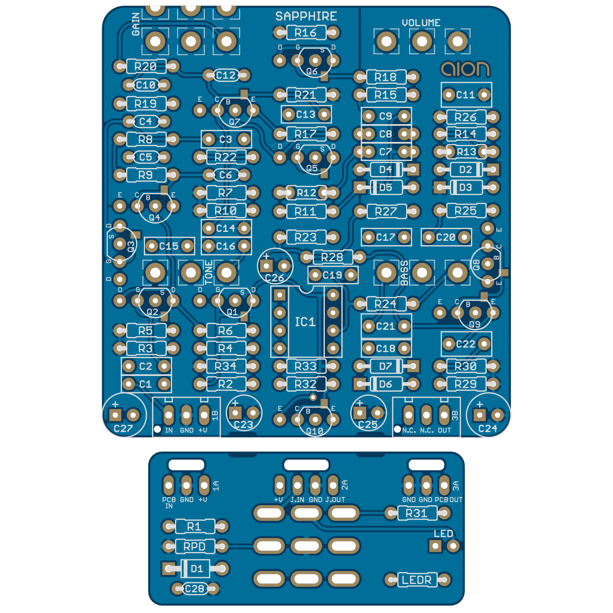 Sapphire Amp Overdrive BOSS® BD-2 Blues Driver Aion FX