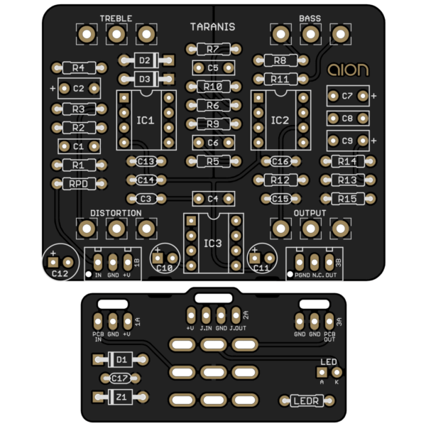 Taranis Dynamic Distortion printed circuit board