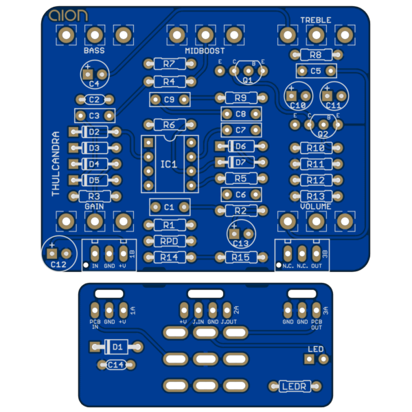 Thulcandra Boost / Overdrive printed circuit board