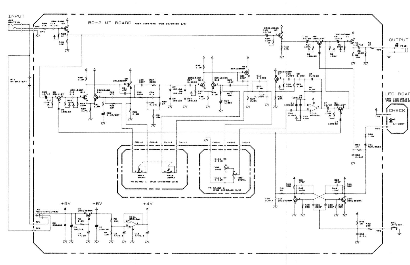 BOSS BD-2 Factory Schematic