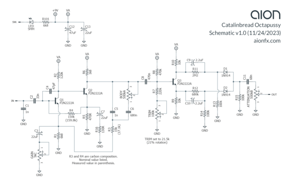 Catalinbread Octapussy Trace Schematic