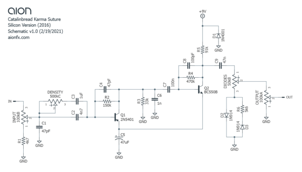 Catalinbread Karma Suture Silicon Schematic