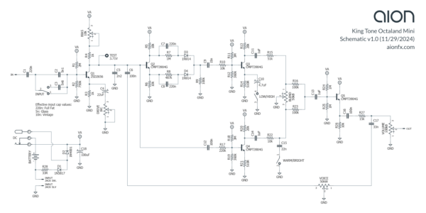 King Tone Octaland Mini Trace Schematic