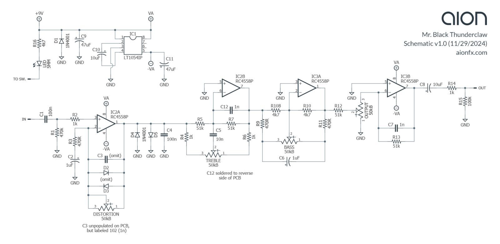 Mr. Black Thunderclaw Trace Schematic