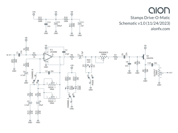 Stamps Drive-O-Matic Trace Schematic