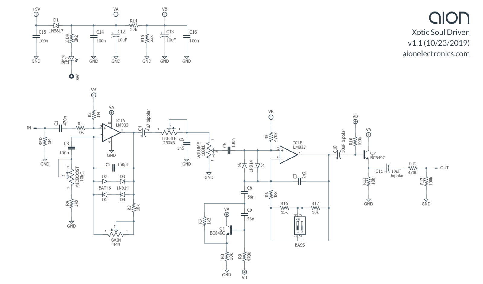 Xotic Soul Driven Schematic